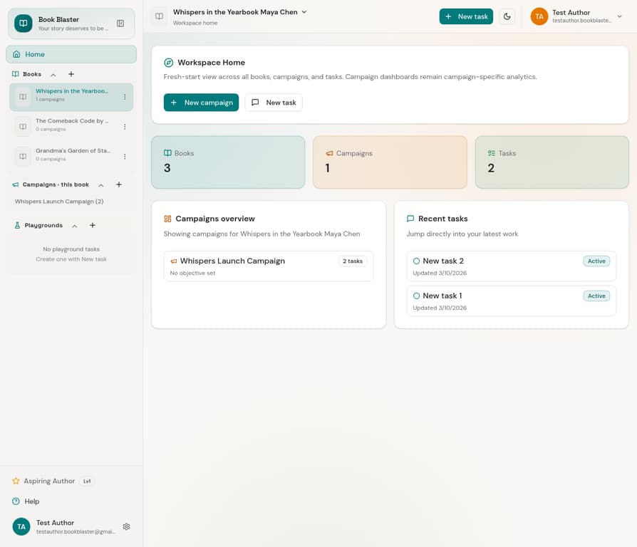 Book Blaster — Build a Complete Campaign